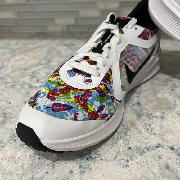Nike Youth Size 4 CT5256-100 Downshifter Fable Kaleidoscope Running Shoe Sneaker - Picture 2 of 11
